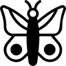 蝴蝶 双色调 图标