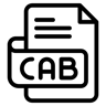 CAB-Datei line Icon