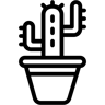 cactus line icon