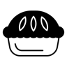 馅饼 双色调 图标