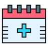 Kalender lineal farbe Icon