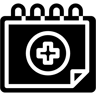 medizinischer Kalender gefüllt Icon