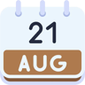 21 agosto flat icona