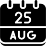 25 de agosto relleno icono