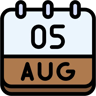 calendario color lineal icono