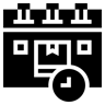 日历 填充 图标