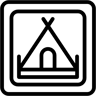 кемпинг линия иконка