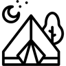 camping line icon