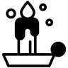 candle duotone icon