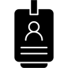 Mitarbeiterkarte gefüllt Icon