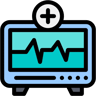 monitor ekg warna linear ikon