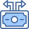 cash flow two-color icon