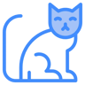 cat two-color icon