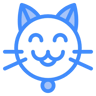 cat two-color icon