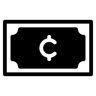 argent duotone icône
