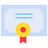 Zertifikat flach Icon