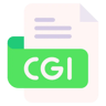cgi file flat icon