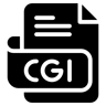 CGI-Datei gefüllt Icon