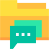 Chat-Ordner flat Icon