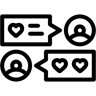 聊天 线条 图标