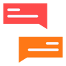 mengobrol datar ikon