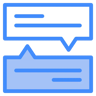 Chatten zwei farben Icon