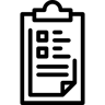 Lista de verificación línea icono