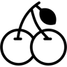 樱桃 双色调 图标