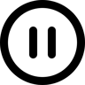 暂停 线条 图标
