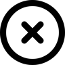 rifiutare linea icona