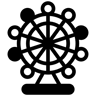 roda gigante duotone ícone