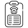 Zwischenablage linie Icon