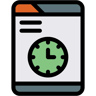 clock lineal color icon