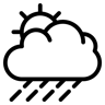 cloudy line icon