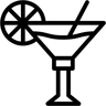 鸡尾酒 线条 图标
