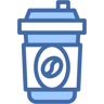 coffee cup two-color icon