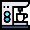 Kaffeemaschine lineal farbe Icon