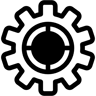 engrenagem duotone ícone