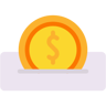 dolar parası düz simge