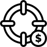钱 line 图标