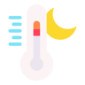 夜间温度 flat 图标