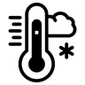الطقس البارد duotone أيقونة