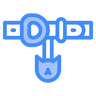 pet collar two-color icon