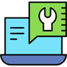 laptop repair lineal color icon