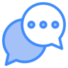 Chatten zwei farben Icon