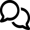 评论 线条 图标