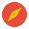 compass flat icon
