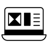 ordinateur duo-ton icône