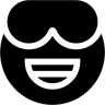 emoticon di occhiali da sole filled icona