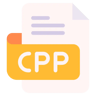 cpp file flat icon